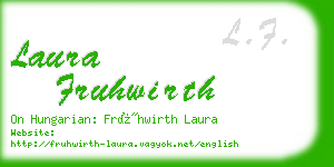 laura fruhwirth business card